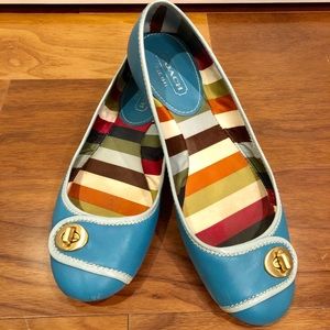 Blue COACH Flats